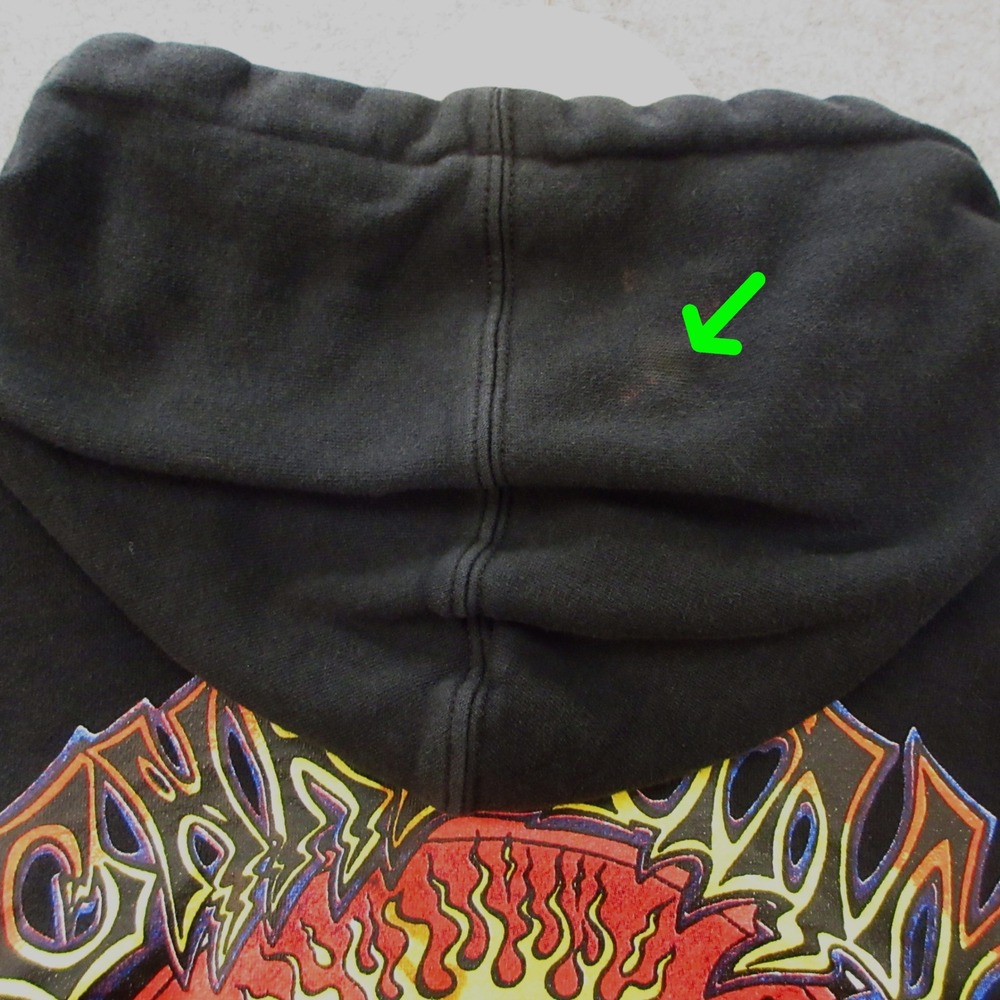 RVCA x Christian Fletcher Hoodie Mens M Black  Graphic Pullover Surf Skate Punk - Picture 9 of 9